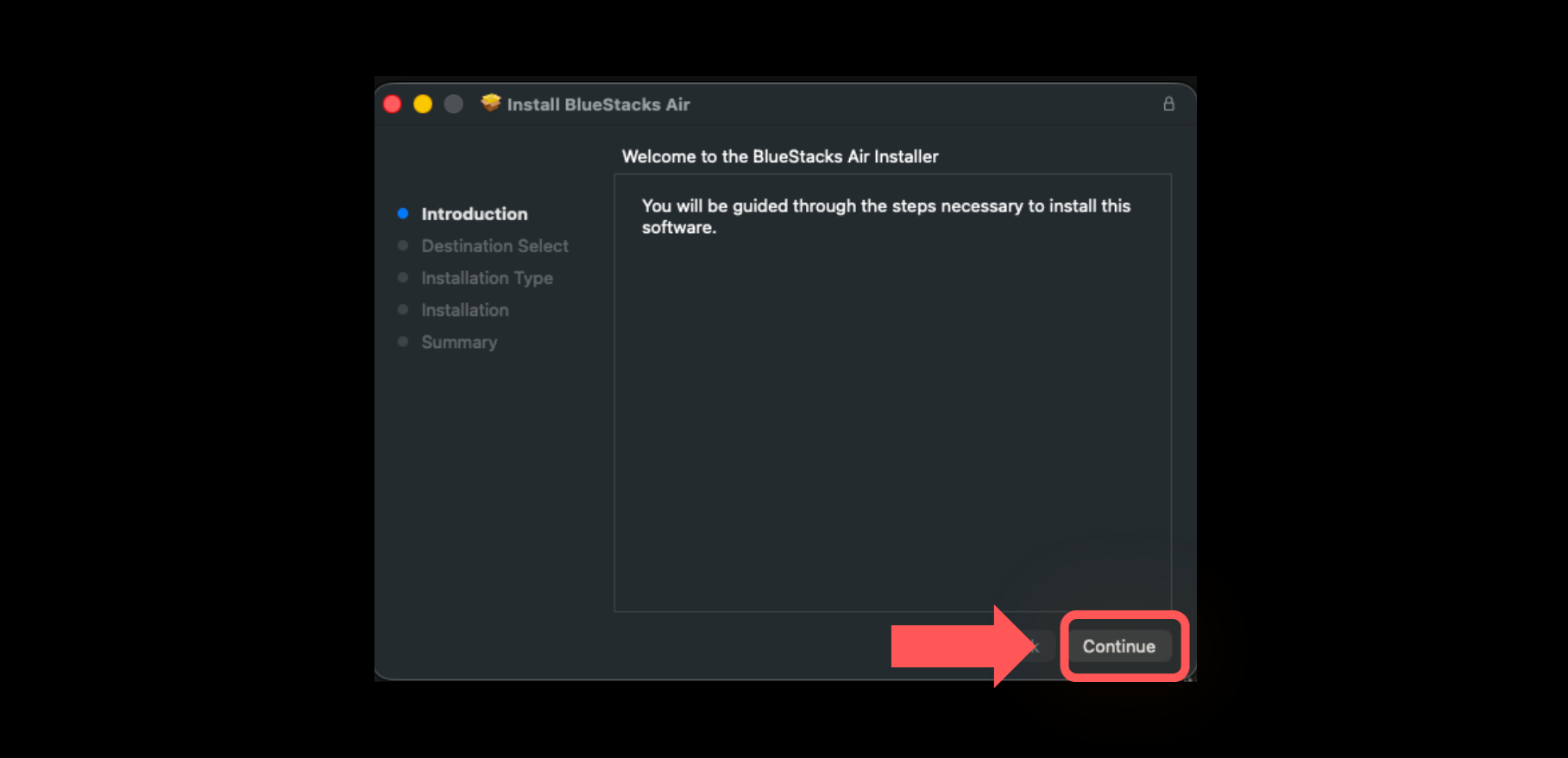 BlueStacks Mac Installer UI
